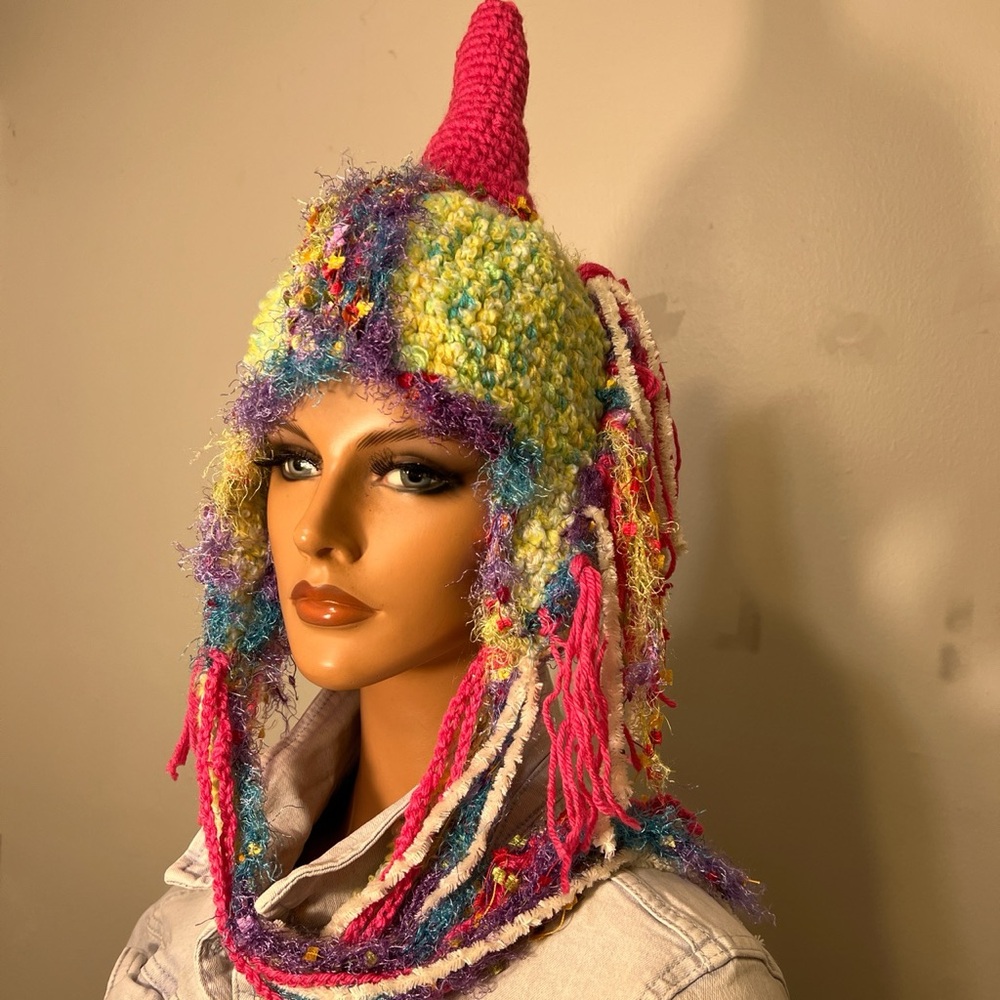 Colorful Unicorn Crochet Hat